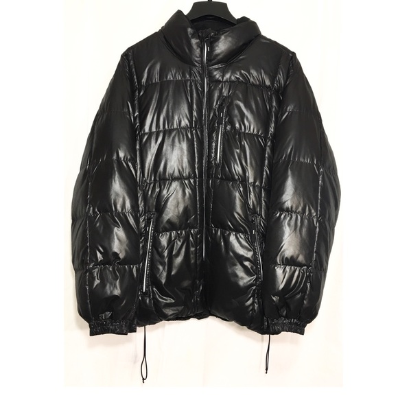 calvin klein black puffer jacket mens